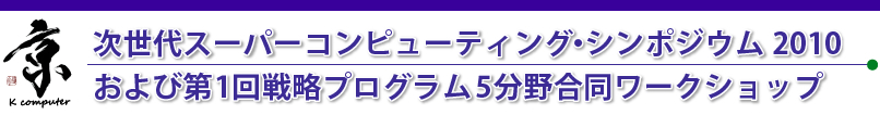 次世代スーパーコンピューティング・シンポジウム2010および第1回戦略プログラム5分野合同ワークショップ